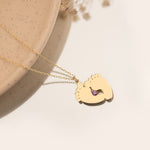 925 Sterling Silver Cute Baby Feet Necklace With Birthstone