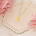 925 Sterling Silver Autumn Leaf Necklace