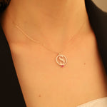925 Sterling Silver Initial And Birthstone Necklaces