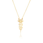 925 Sterling Silver Lotus Unalome New Necklace