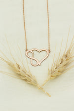 925 Sterling Silver Heart Infinity Necklace