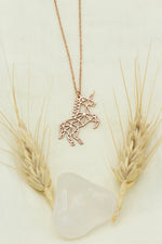 925 Sterling Silver Origami Unicorn Necklace