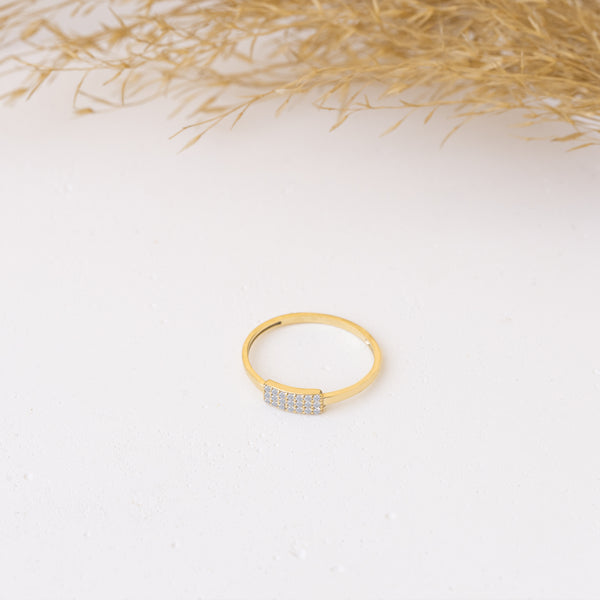 925 Sterling Silver Crystal Pave Di̇kdörtgen Ring