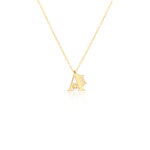 925 Sterling Silver Spider And Web With Initial Necklace