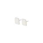 925 Sterling Silver Closed Square Earrings