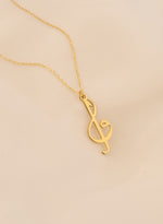 925 Sterling Silver Vav Elif Sol Anahtarı