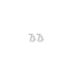 925 Sterling Silver Thick Triangle Earring