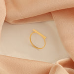 925 Sterling Silver Üstü Düz Bar Ring
