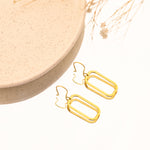 925 Sterling Silver Rectangle Drop Earrings
