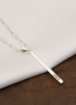 925 Sterling Silver Kişileştirilebilir Bar Necklace