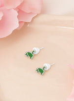 925 Sterling Silver Enamel Dinosaur Studs