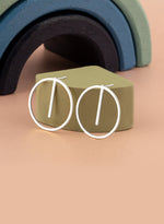 925 Sterling Silver Ear Jacket Round Earrings