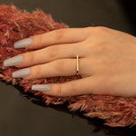 925 Sterling Silver Üstü Düz Bar Ring