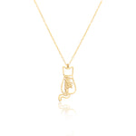 925 Sterling Silver Cat And Name Necklace