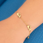 925 Sterling Silver 4 Cat Bracelet