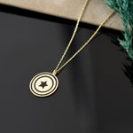 925 Sterling Silver Shield Pendant Necklace