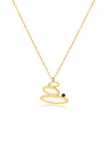 925 Sterling Silver Mounted Three Stone Necklace