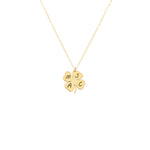 925 Sterling Silver Clover Initials Necklace