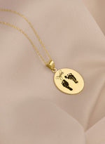 925 Sterling Silver Footprint Necklace