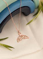 925 Sterling Silver Whale Tail Necklace