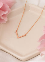 925 Sterling Silver V Necklace