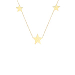 925 Sterling Silver 3 Star Necklace
