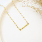 925 Sterling Silver Tag Necklace With Paperclip Chain