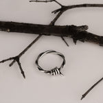 925 Sterling Silver Barbed Wire Ring