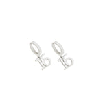 925 Sterling Silver Initial Earring