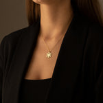 925 Sterling Silver Snowflake Necklace With Birthstones