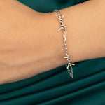 925 Sterling Silver Barbed Wire Ring