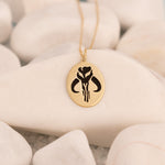 925 Sterling Silver Boba Fett Crest Necklace