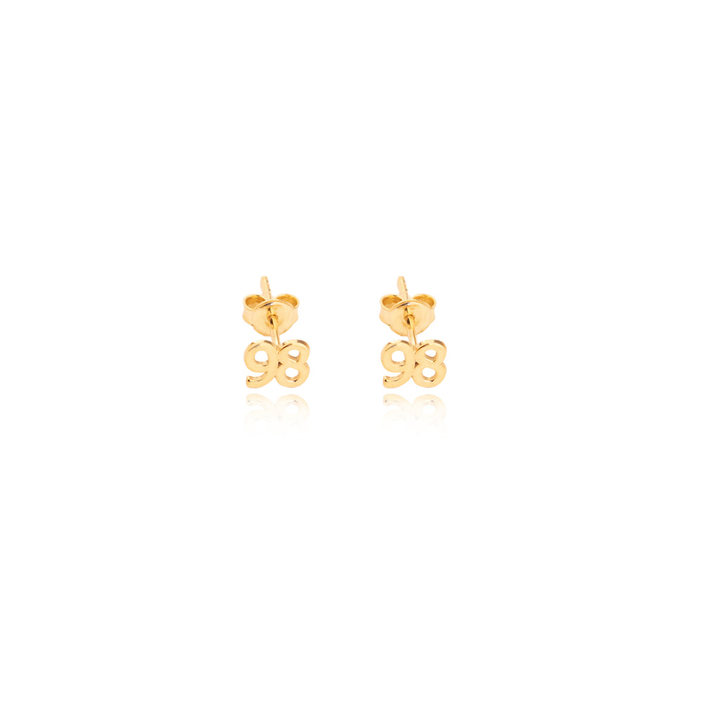 925 Sterling Silver Number Earrings,