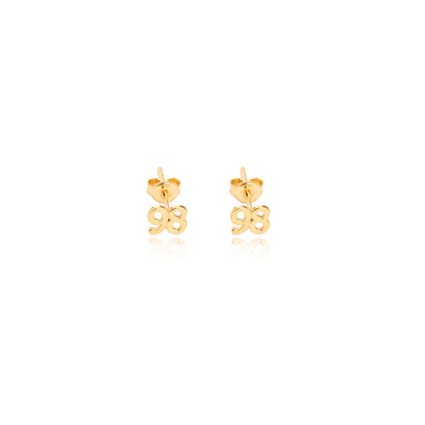 925 Sterling Silver Number Earrings,