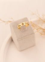 925 Sterling Silver Two Name And Paw & Name Ring 4Mm