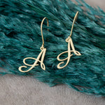 925 Sterling Silver Initial Earring