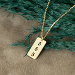 925 Sterling Silver Dainty Tag Necklace