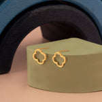 925 Sterling Silver Open Clover Studs