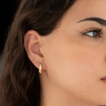 925 Sterling Silver Crystal Pave Spiral Hoop Earrings