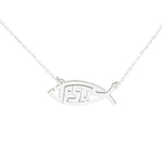925 Sterling Silver Ihthis Necklace