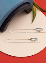 925 Sterling Silver Threader Leaf Earring