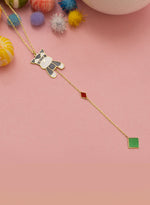 925 Sterling Silver Enamel Dog Necklace