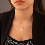 925 Sterling Silver Wolf Couples Necklace