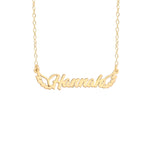 925 Sterling Silver Wing Name Necklace