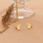 925 Sterling Silver Playboy Bunny Studs
