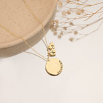 925 Sterling Silver Personalized Initial Disc Necklace