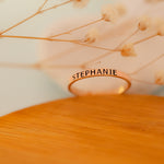 925 Sterling Silver Personalized Slim Engraved Ring