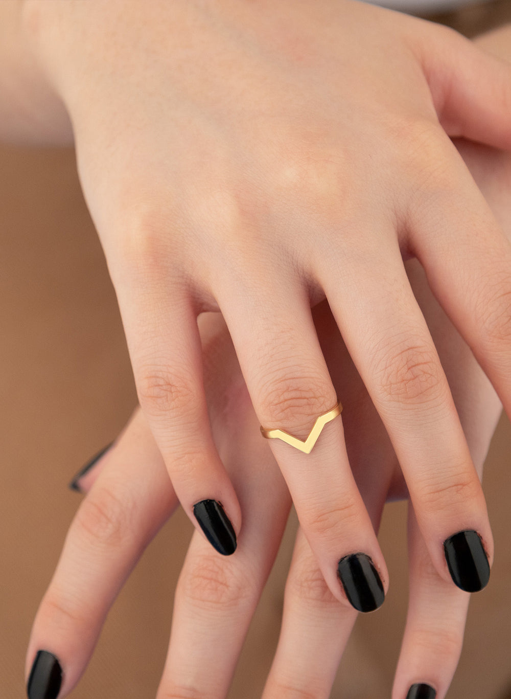 925 Sterling Silver Chevron Ring