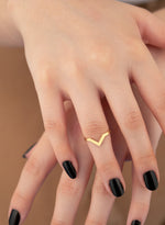 925 Sterling Silver Chevron Ring