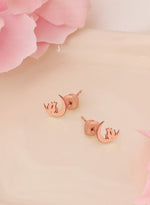 925 Sterling Silver Cat Moon Studs